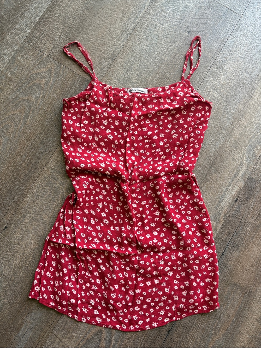 Reformation Red Floral Mini Dress - Size 4